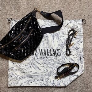 MZ Wallace Black Quilted Crossbody Bag - Crosby Sling